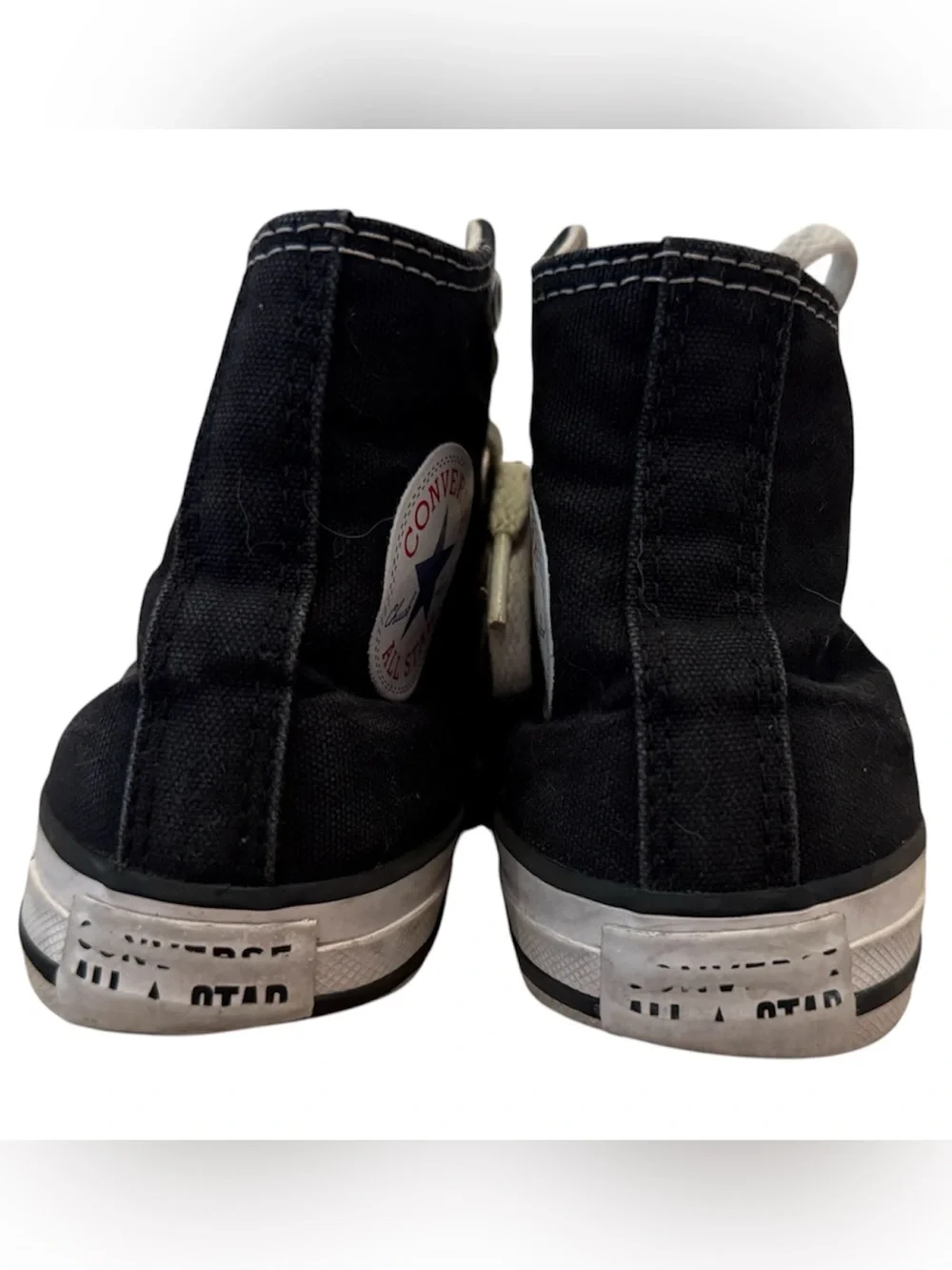 Youth Converse High Top Sneakers, Black/White, size 13M